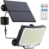Topabol Luce Solare Led Esterno con Sensore di Movimento [228LED/3Modes] Luci Solari da Esterno con Telecomando, IP65 Impermeabile LED Lampade Solari da Esterni con Estensore da 5M Giardino Garage