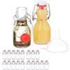 Relaxdays Set 20 Bottigliette in Vetro per Bomboniere Liquori o Olio, Bottiglie 50 ml, con Tappo Ermetico, Trasparente