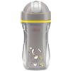 Chicco Sport Cup Bicchiere Antigoccia In Silicone Per Bambini 14+ Mesi 266 Ml Tazza Biberon Termica Per Imparare A Bere Con Cannuccia Flessibile Resistente Ai Morsi Senza Bpa Grigio
