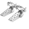 TKSE Poggiapiedi per moto, 2 pedali pieghevoli, universali, antiscivolo, per tubi di diametro tra 24 mm e 38 mm (argento)