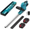 Purova Tagliasiepi a Batteria 21V, Motore Brushless, Lama 51 cm, 2 Batterie 3,0Ah
