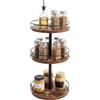 Relaxdays scaffale da cucina girevole, HxD 48 x 25 cm, marrone/nero