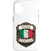Lakelandwholesale1 Shirt Company Custodia per iPhone 16 Viva Italia Bandiera Italiana Stemma Repubblica Grafica Stemma