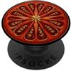 Abstract Botanical Vegetable Designs Fetta di pomodoro geometrica Art Deco Sunburst PopSockets PopGrip Adesivo