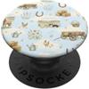 Cozy Countryside Farm Life Design Studio Pastoral Dog Farm Hay Wagon Country Acquerello PopSockets PopGrip Adesivo