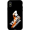 COOL BASKETBALL DESIGNS AND OUTFITS Custodia per iPhone X/XS 4 ANNI DI BEING AWESOME BASKET 4. COMPLEANNO