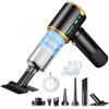 Famgoods Aspirapolvere 25000Pa, aspirapolvere portatile senza fili 4 in 1, 3 livelli e display a LED, 6000 mAh batteria aspirapolvere auto, mini aspirapolvere portatile per casa, auto e ufficio