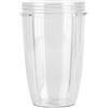 TICFOX Samfox Tazza Juicer Cup, 18/24/32OZ Clear Cups Juicer Cup Parts Sostituzione Tazza Compatibile con NutriBullet Nutri 900W per La Sostituzione della Tazza del Frullatore(24OZ)