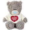 Me To You Tatty Teddy - Orsetto di peluche alto 10 cm, con maglietta Love You, collezione ufficiale, grigio