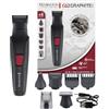 Remington Kit Tagliacapelli e Barba, 12-in-1, Lame Autoaffilanti, PG2120 | Rivestimento in Grafite per Taglio Confortevole, Trimmer per Viso Naso e Orecchie, 40 Minuti di Autonomia con Ricarica USB