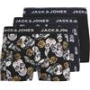 Jack & Jones Jacraul Skulls Trunks 3 Pack Jacraul Skulls Trunks 3 Pack Uomo (Pacco da 3)