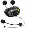 TKSE Cuffie Bluetooth per casco da moto, BT12 PRO Bluetooth V5.3 | Cuffie intercom senza fili con vivavoce e una lunga durata da 2000 mAh e illuminazione ambientale