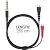 kwmobile cavo per cuffie kwmobile compatibile con Sennheiser HD25 / HD560 / HD540 / HD480 / HD430 / HD414 / HD250 - senza microfono e pulsanti - cavo con jack da 3,5 mm