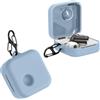 kwmobile Custodia protettiva kwmobile per Nothing Ear (1) - Custodia in TPU e silicone per la custodia di ricarica delle cuffie - Custodia antiurto con moschettone - Azzurro