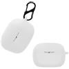kwmobile Custodia protettiva kwmobile per JBL Wave Beam / Beam 2 / Wave 200TWS - Custodia in TPU e silicone per custodia di ricarica delle cuffie - Custodia antiurto con moschettone - Bianca