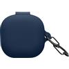 kwmobile cover compatibile con le cuffie Samsung Galaxy Buds FE - cover protettiva in silicone blu scuro