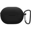 kwmobile Custodia protettiva kwmobile per Huawei Freebuds Pro 4 - Custodia in TPU e silicone per custodia di ricarica delle cuffie - Custodia antiurto con moschettone - Nero