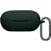 kwmobile Custodia protettiva kwmobile per Beats Powerbeats Pro 2 - Custodia in TPU e silicone per custodia di ricarica delle cuffie - Custodia antiurto con moschettone - Verde scuro