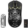 ATTACK SHARK Mouse da gaming ATTACK SHARK R5 Ultra in fibra di carbonio, super leggera (39g), wireless con polling rate di 8000Hz, 42000 DPI, sensore PAW3950MAX, microcontrollore Nordic 52840, connettività Bluetooth/2.4G/cablata, con cavo a spirale, …