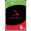 Seagate IronWolf, disco rigido interno per NAS, capacità 6 TB, 9 cm, 5400 rpm, cache da 256 MB, interfaccia SATA 6 GB/s, colore argento, include servizio di recupero dati (modello ST6000VNZ06)