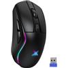 TECKNET Mouse da gioco wireless TECKNET, 24000 DPI, 2.4 GHz/USB-C/Bluetooth - Nero