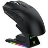 ATTACK SHARK Mouse da gioco ATTACK SHARK X1 con touchpad, base di ricarica RGB, sensore da gioco PixArt PAW3395PRO, mouse da gioco wireless/cablato BT/2.4G, 40000 DPI, mouse superleggero da 53g per Win11/Xbox/PS/Mac (nero)