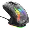ATTACK SHARK Mouse da gaming wireless ATTACK SHARK X2 Pro con stazione di ricarica, mouse silenzioso tri-modalità (BT5.0/2.4G wireless/Tipo-C), mouse Bluetooth RGB da 4000 DPI, ricaricabile, con scocca trasparente, per PC/MAC, colore nero
