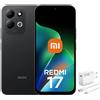 XIAOMI Smartphone Xiaomi REDMI 17 4G, 4GB di RAM, 256GB di memoria, colore nero, display da 6,9 pollici, batteria da 7500mAh, con caricabatterie da 67W