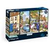 House of Puzzles Il puzzle "Vita nel villaggio" della House of Puzzles, composto da 4 puzzle da 500 pezzi ciascuno