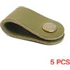 StarTech Organizzatore per cavi - PC001 - Set da 5 pezzi - In pelle - Supporti per cavi - Adatti per cavi di cuffie e USB - Portatile - Verde oliva