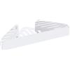 Lineabeta Mensola doccia L.28,4 H.4 cm angolare Filo in acciaio bianco opaco