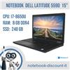 Dell Latitude 5590 15" Cpu i7-8650u Ram 8Gb DDR4 240 Gb SSD Win 11 Pro