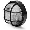 Velamp BUBBLE: Applique tonda in plastica + vetro E27 max 60W - Nero