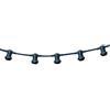 Velamp PARTY LIGHT: Catenaria IP44 prolungabile 20m, 20 attacchi E27, nero