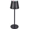 Velamp Lampada da tavolo LED Ricaricabile, Lampada da tavolo LED senza fili in alluminio, Dimmer touch luce bianca calda e RGB, Imperme