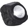 Velamp Lampada Solare LED a Forma di Pietra, Sasso solare LED in Plastica. Luce per Giardino, Terrazzo, Vialetti, Balconi...