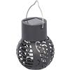 Velamp Lampada a ricarica solare LED effetto fiamma, appendibile. Nero