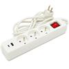 Velamp Multipresa francese 3 uscite 2P+T e 2 prese USB. Cavo 1,5m