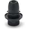 Velamp Portalampada in termoplastica E14. Parzialmente filettato, con ghiera . Nero