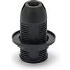 Velamp Portalampada in termoplastica E14. Interamente filettato, con ghiera . Nero