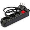 Velamp Multipresa 3 posti polivalenti schuko + 10/16a con interruttore cavo 1m e spina 16a