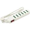 Velamp Multipresa con spina angolare 10A verso 6 prese bipasso 10/16A . Con interruttore di sicurezza. Bianco