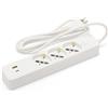 Velamp Multipresa italiana con spina grande 16A, 3 prese Schuko e 2 prese USB. Con interruttore. Cavo 1,5m. Bianco