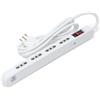 Velamp Multipresa SPAZIOZERO: spina 10A e 4 prese 10/16A bipasso. Con interruttore di protezione. Cavo 1,5m. Bianco