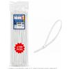 Velamp Fascette Stringicavo Bianche 7,5x250mm, 100 Pezzi, Robuste, Resistenti UV per Cablaggi Industriali e Professionali