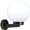 APOLUX: Applique con sfera per esterno in PMMA, 200mm, E27, bianco