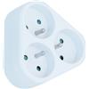 Velamp Multipresa tripla con 3 prese elettriche frontali (2P+T 16A standard francese)