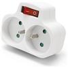 Velamp Multipresa francese a 2 ingressi 2P+T 16A con interruttore