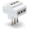 Velamp Adattatore Triplo con: 3 Prese 10A e Spina 10A
