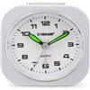 Velamp PRANCER: sveglia analogica al quarzo. Movimento silenzioso, luce e snooze. Bianco